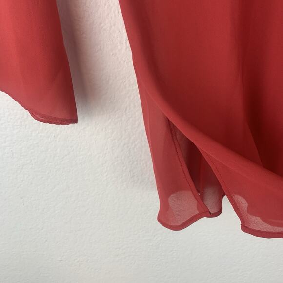 Vintage Victoria's Secret Night Shirt Womens Small Sheer Chiffon Y2K Red Fairy - Picture 4 of 9